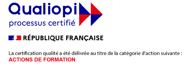 logo QUALIOPI avec action de formation